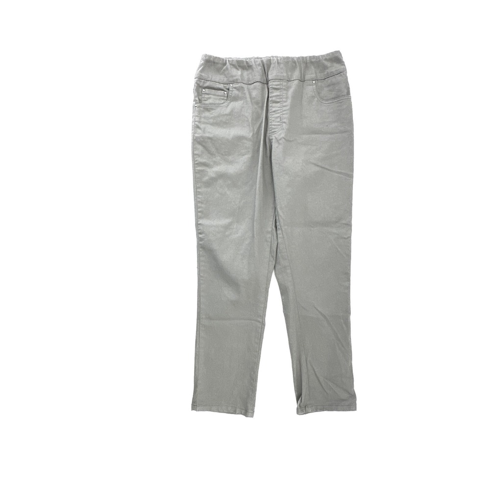 Blair‎ Pull On Straight Women's size 16P Gray Denim jeans